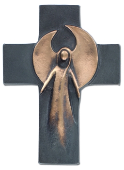 Bronze/Kreuz, Nr. 143739, Engel, 14 cm