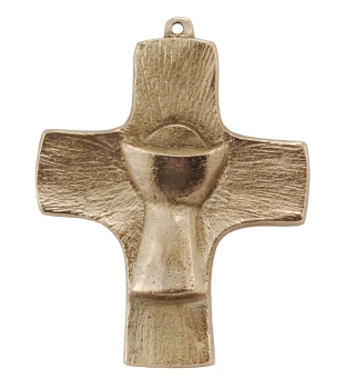 Bronze Kreuz - Kreuz mit Kelch