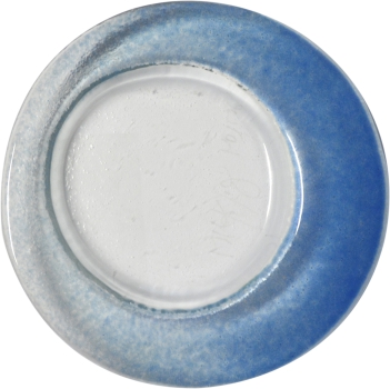 Leuchter, Glasteller blau, 120 mm