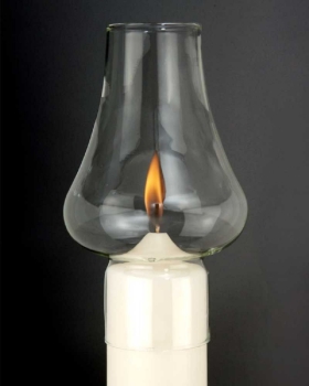 Windschutzglas Tulpenform für Altarkerzen mit 40, 50, 60 oder 80 mm Durchmesser