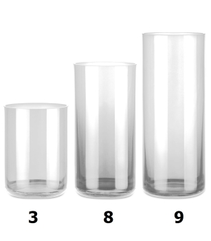 Ewiglichtölglas Nr. 3, gerader Rand, glasklar