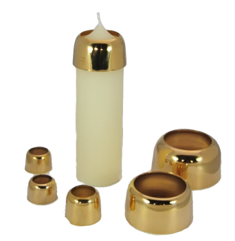 Tropfschutzring aus Messing poliert, für Kerzen mit 30 mm - 80 mm Durchmesser