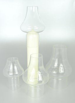 Windschutzglas Tulpenform, für Altarkerzen und Nylon Dauerkerzen mit 40, 50 oder 60 mm Durchmesser
