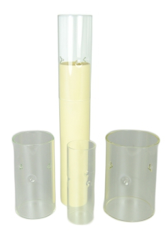 Windschutzglas zylindrisch für Nylon Dauerkerzen mit 40, 50, 60 oder 80 mm Durchmesser