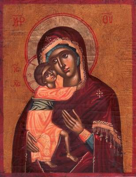 Ikone "Gottesmutter mit Jesukind"