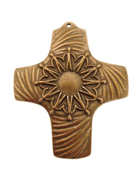 Bronze Kreuz - Wir reichen uns die Hände